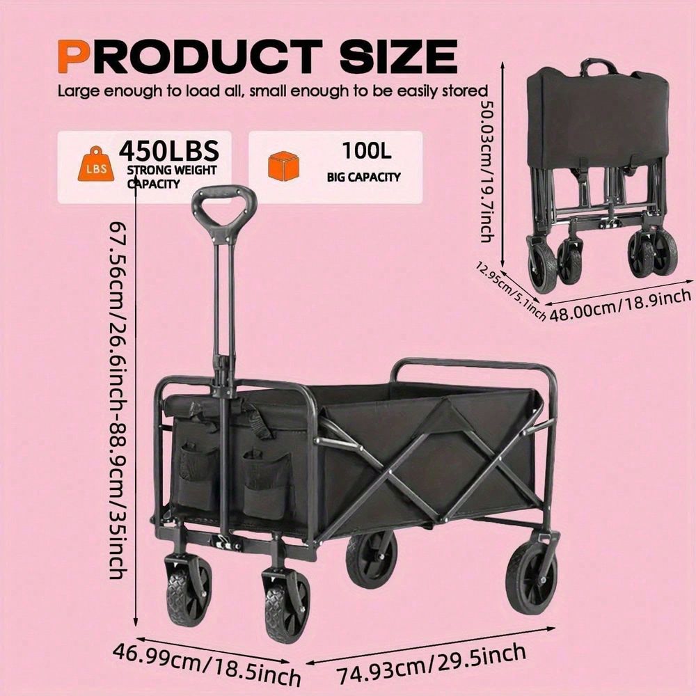 Heavy Equipment Yard - All Terrain Heavy Duty Folding Cart