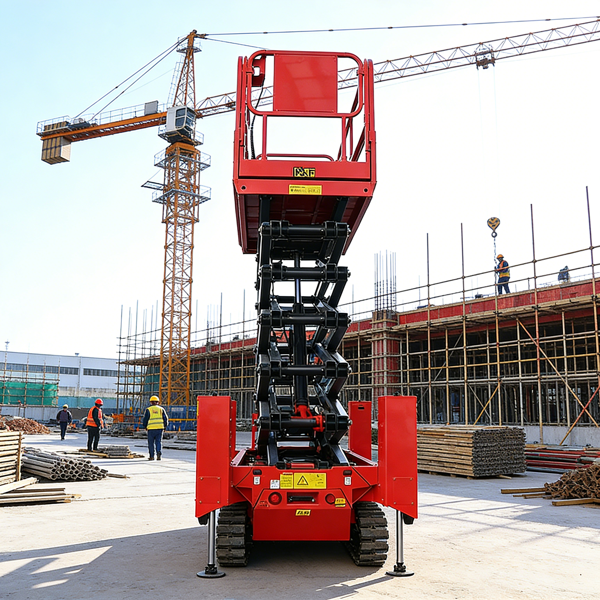 Heavy Equipment Work - Crawler Aerial Platform Tracked Scissor Lift