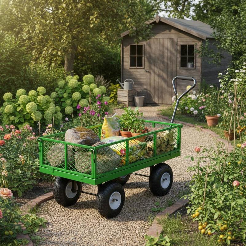 Heavy Equipment Yard - Steel Garden Cart 900 Lbs For