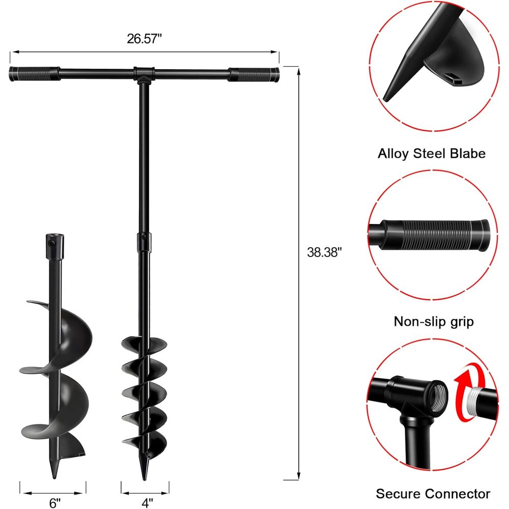 Hand-Crank Spiral Auger for Pl - огляд і ціна Post Hole Digger