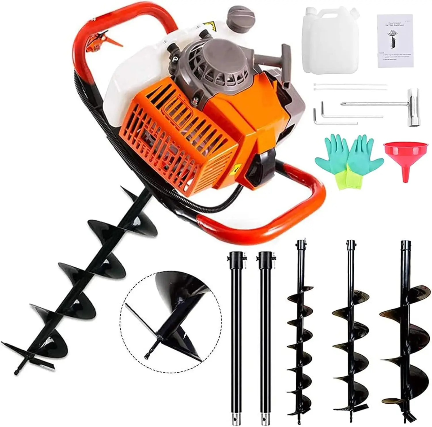 -72cc Post Hole Digger 2-Strok - огляд і ціна Post Hole Digger
