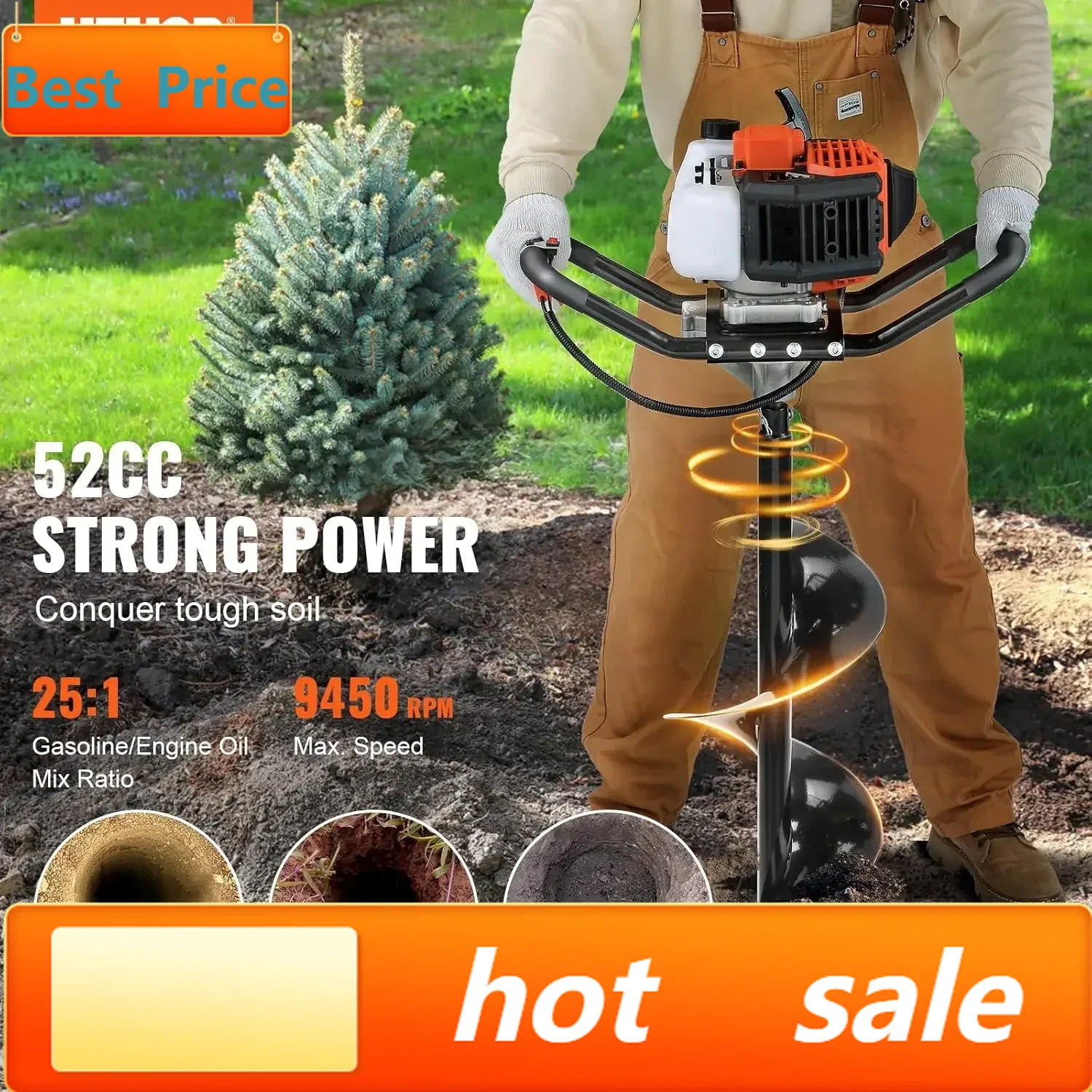BestsellerPost Hole Digger, 52 - огляд і ціна Post Hole Digger