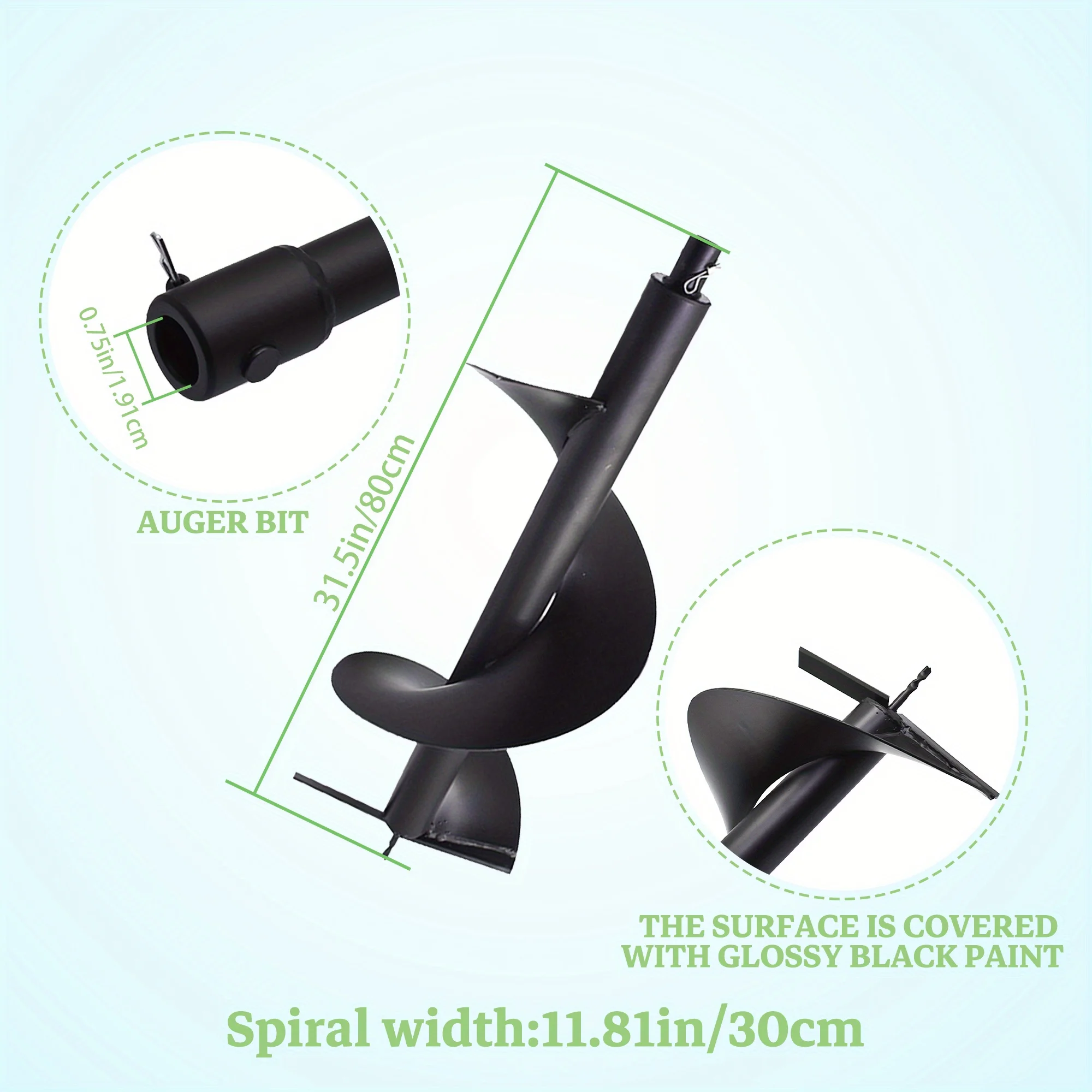 Heavy-Gauge 12 Inch Auger Dril - огляд і ціна Post Hole Digger