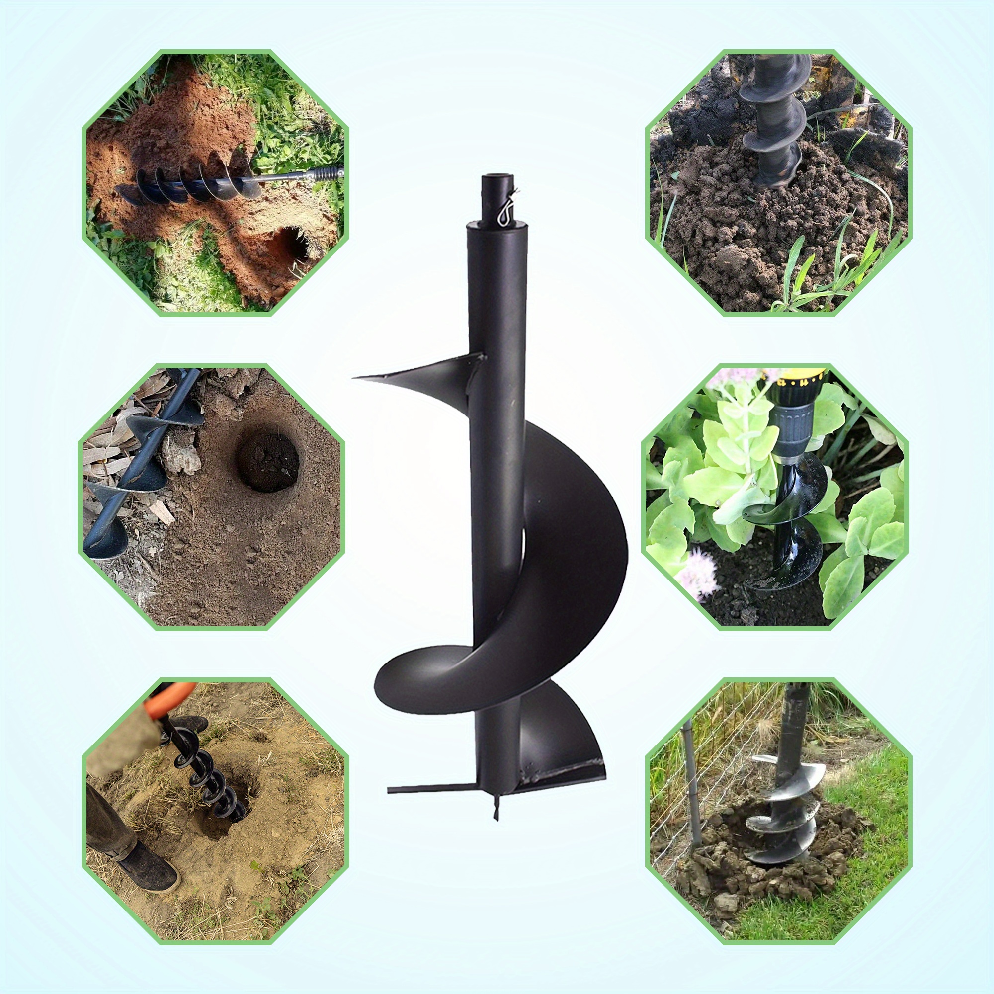 Heavy-Gauge 12 Inch Auger Dril - огляд і ціна Post Hole Digger