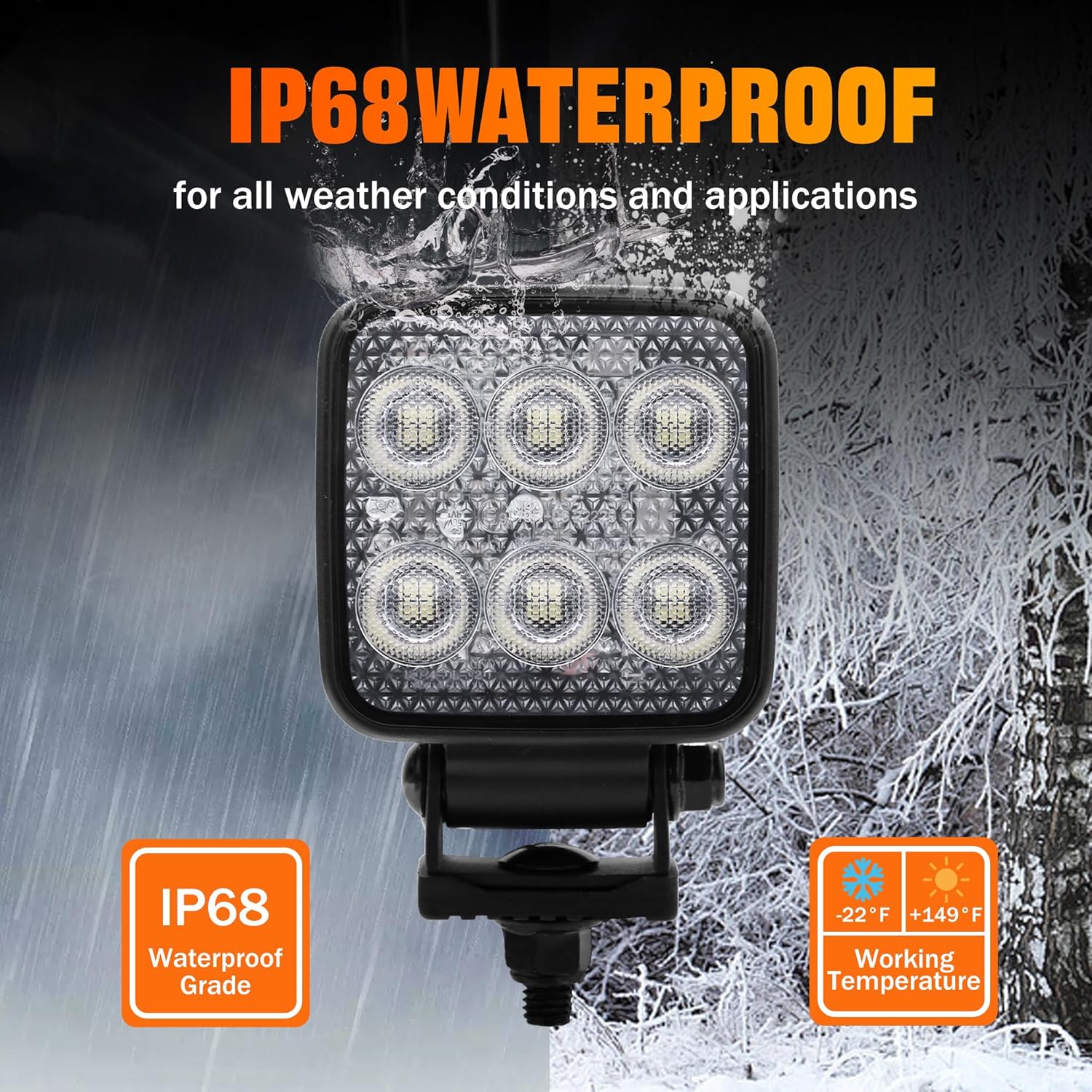 3.3 Inch 72W 9400LM LED Work L - огляд і ціна Heavy Equipment Work