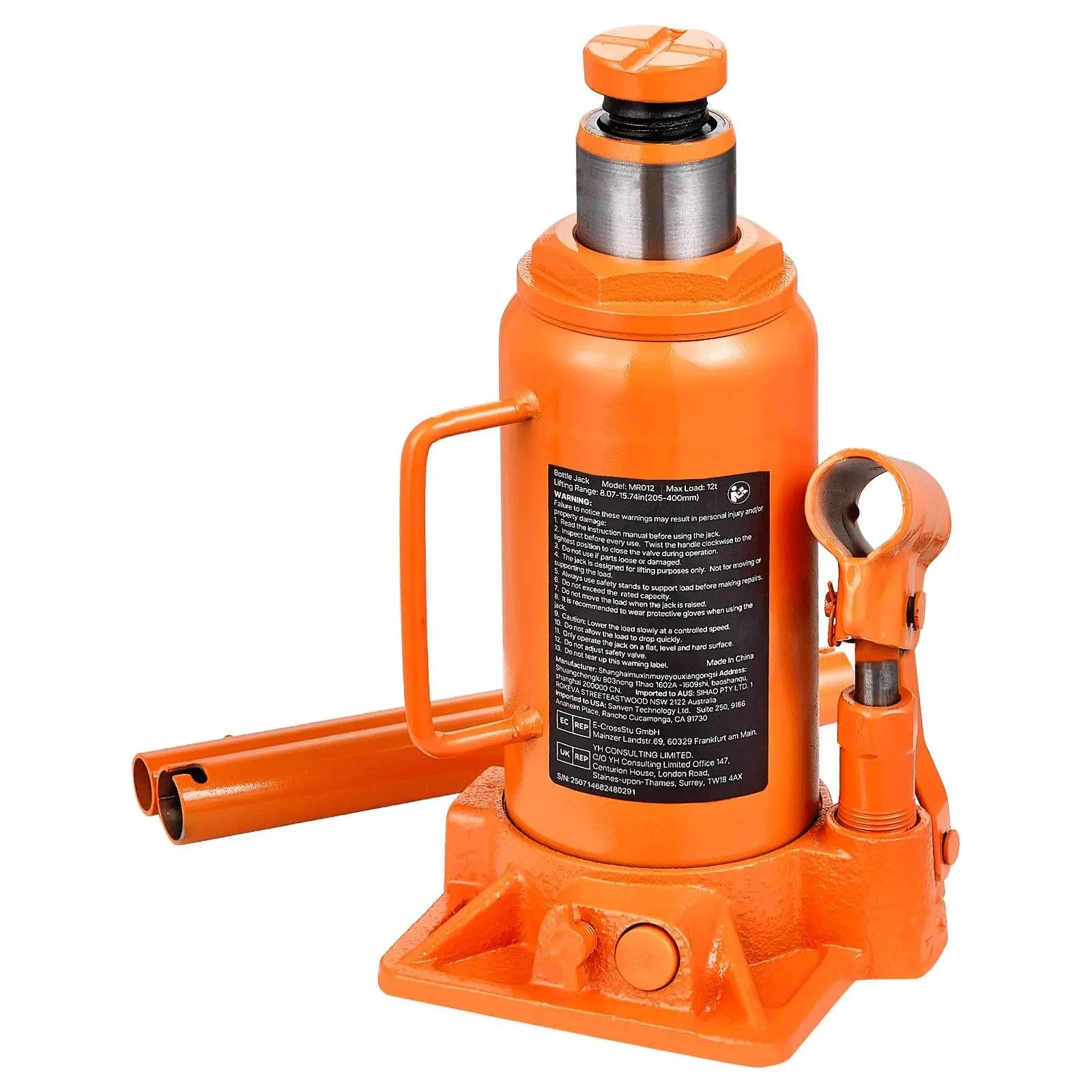 Hydraulic Bottle Jack 12Ton Ca - огляд і ціна Heavy Equipment Lifting