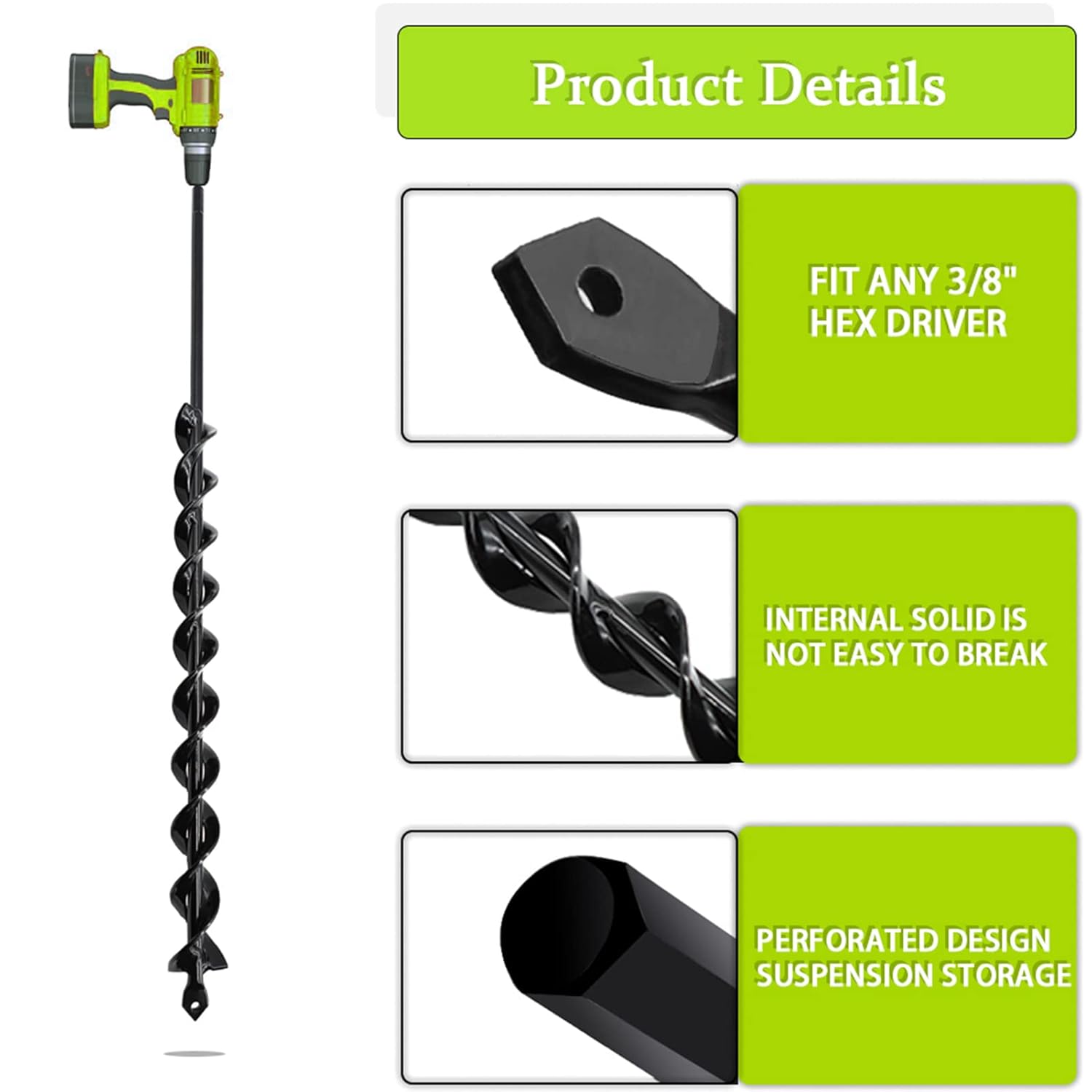 24 Inch Auger Drill Bit for Pl - огляд і ціна Post Hole Digger