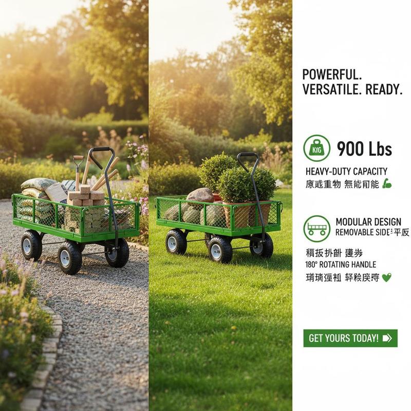 Steel Garden Cart 900 Lbs For  - огляд і ціна Heavy Equipment Yard