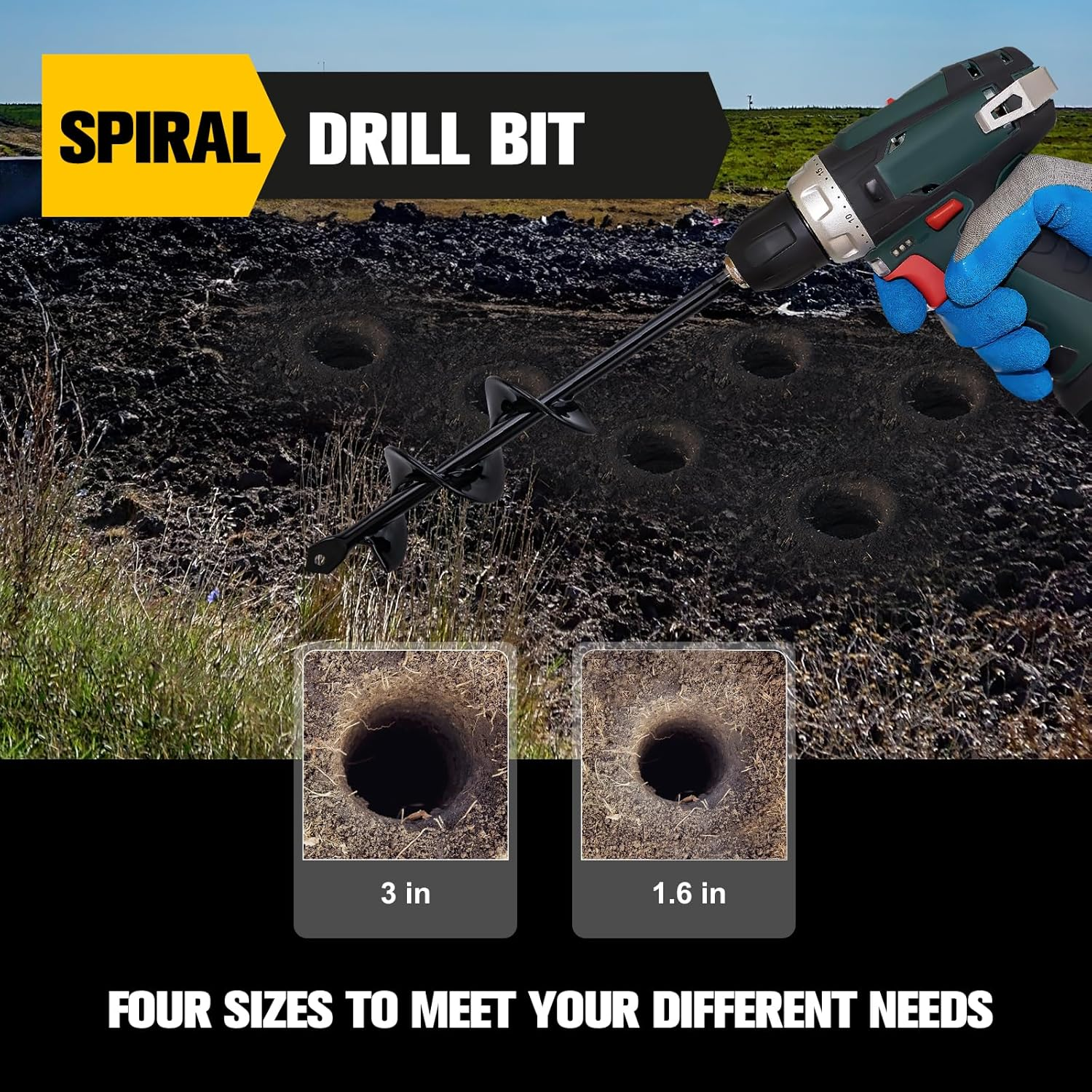 Goture Spiral Drill Bit Plant  - огляд і ціна Post Hole Digger
