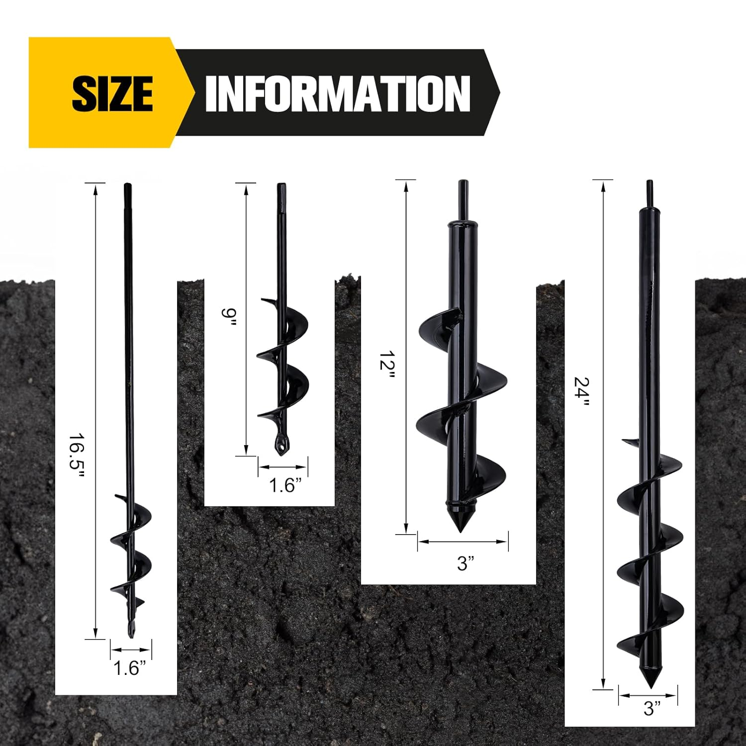 Goture Spiral Drill Bit Plant  - огляд і ціна Post Hole Digger