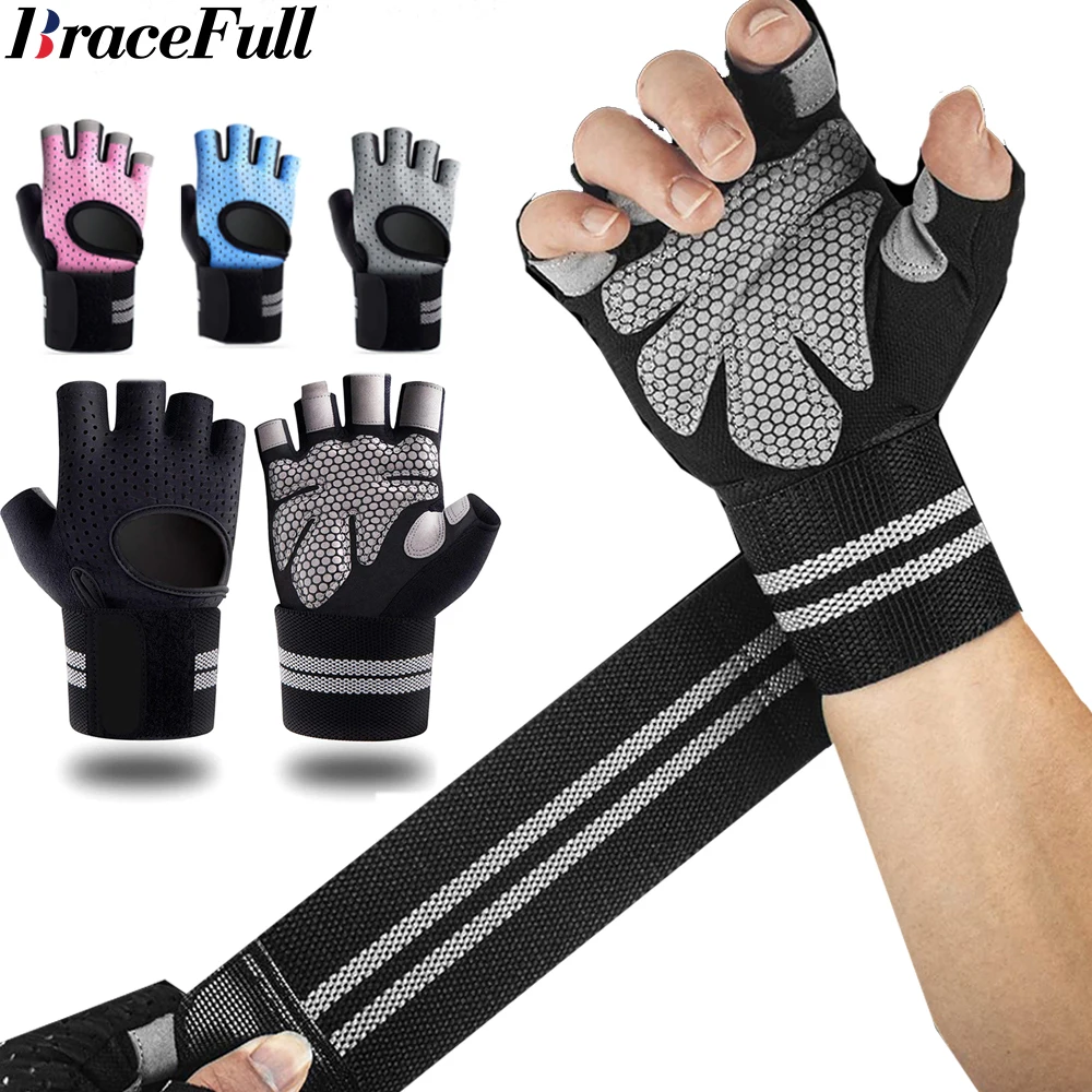 1Pair Half Finger Gym Fitness  - огляд і ціна Heavy Equipment Lifting